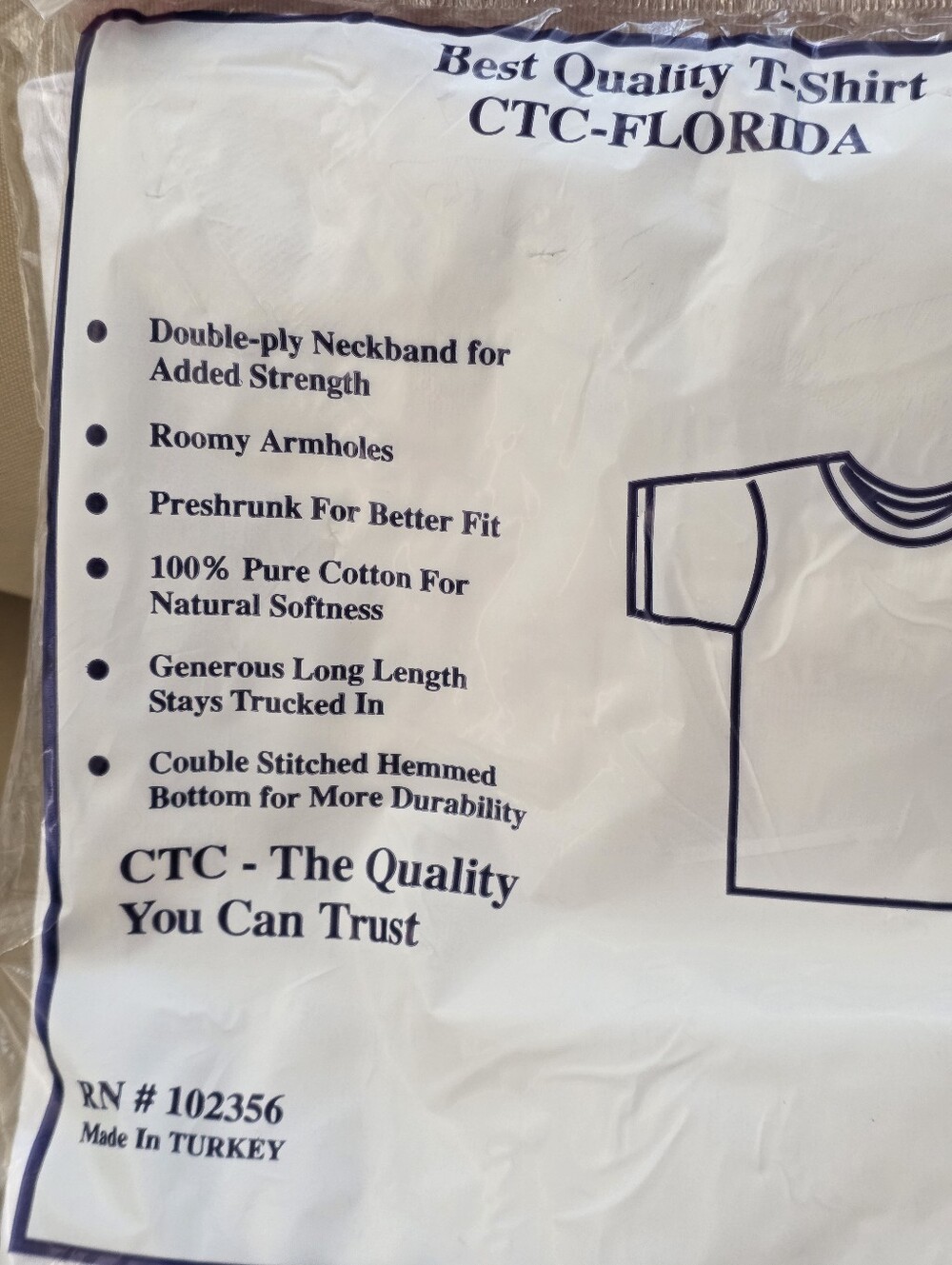 6xl Mens White Tshirt - Picture 3 of 3